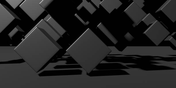 istock Abstract Dark Cubes Futuristic Design Background 1210806132
