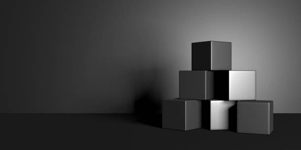 istock Abstract Dark Cubes Futuristic Design Background 1210806184