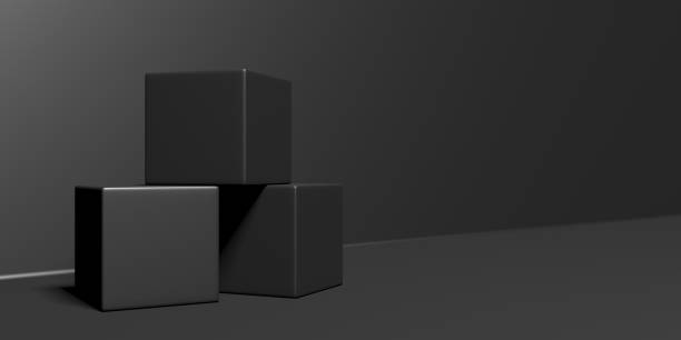 istock Abstract Dark Cubes Futuristic Design Background 1210806216