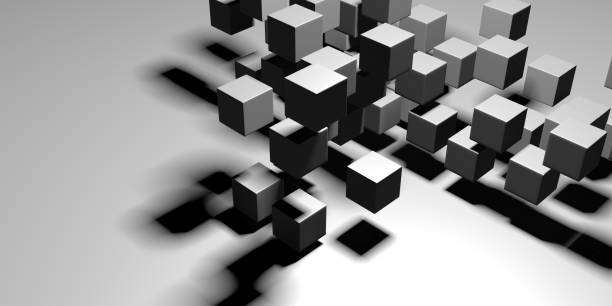 istock Abstract Dark Cubes Futuristic Design Background 1210806241