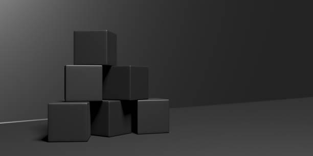 istock Abstract Dark Cubes Futuristic Design Background 1210806250