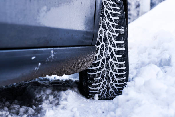 istock Winter tire detail. 1210806386