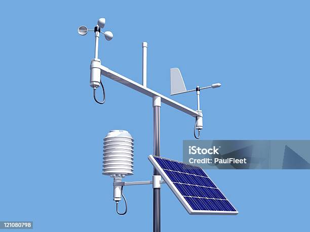 Foto de Estação Meteorológica e mais fotos de stock de Estação Meteorológica - Estação Meteorológica, Sensor, Energia solar