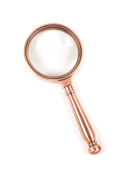istock Professional retro style magnifying glass loupe 1210810844