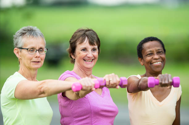 Senior Womens Weight Class Outside stock photo
