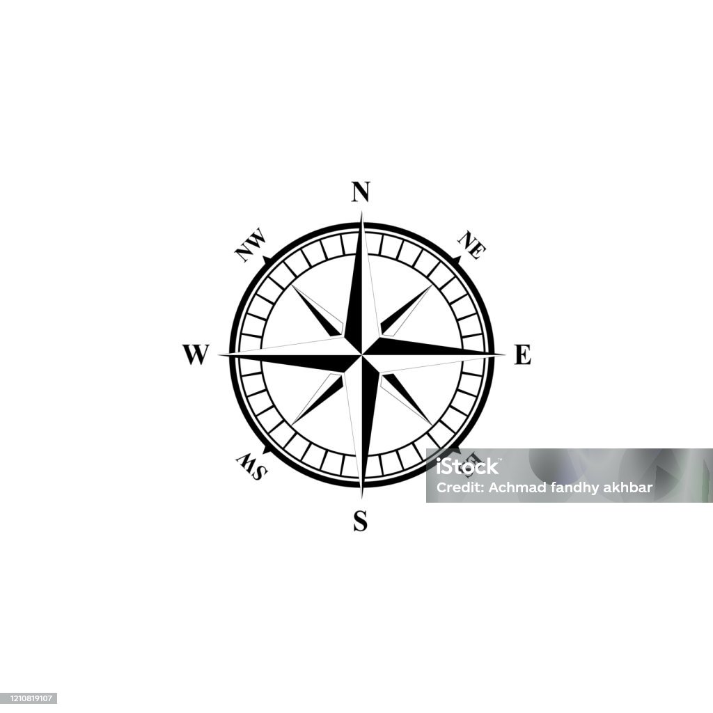 Compass Vector Pdf Compass Vector Image Template Stock Illustration - Download Image Now ...