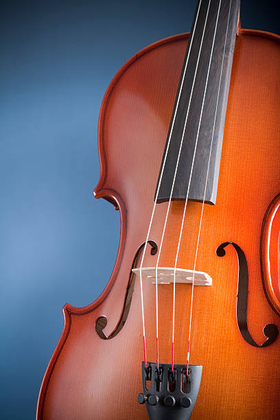 istock Violin detail on blue 121081950