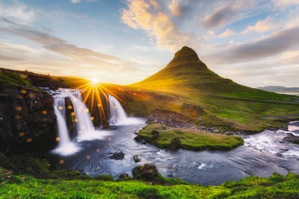 istock Picturesque landscape with Kirkjufellsfoss 1210822185