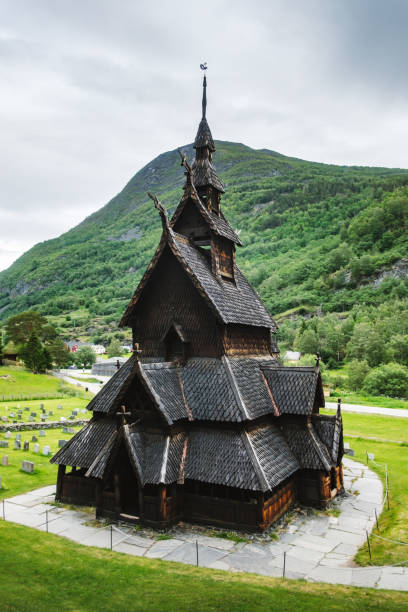 istock Old wooden Borgund Stave Church 1210822738