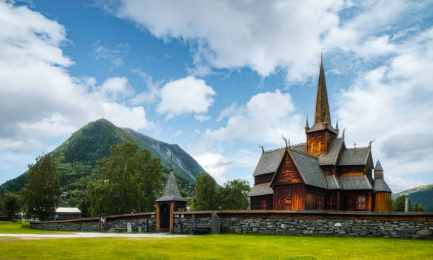 istock Old wooden Lom stave Church 1210822756