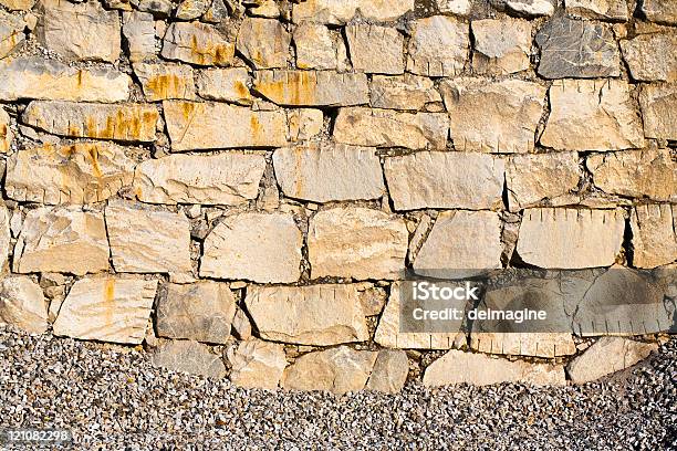 Muro Di Pietra E Ghiaia Orizzontale Full Frame - Fotografie stock e altre immagini di Composizione orizzontale - Composizione orizzontale, Continuità, Fotografia - Immagine