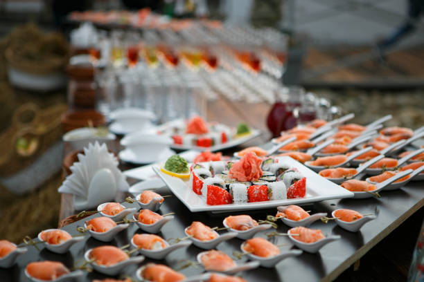 istock event services.  Japanese cuisine outdoor buffet 1210822981