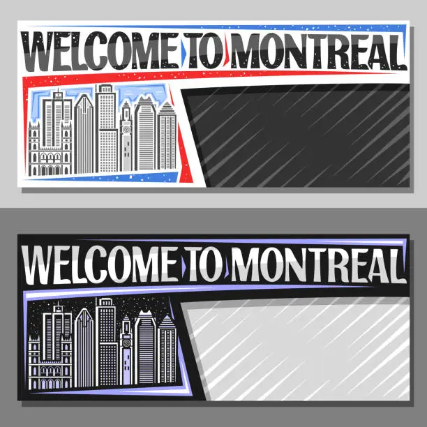 Vector illustration of Vector layouts for Montreal