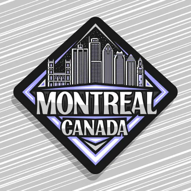 Vector illustration of Vector sign for montreal