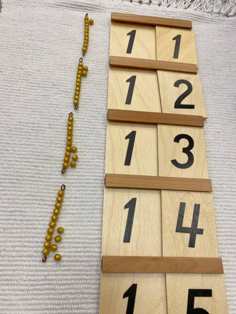 istock Montessori material Blessing wood board 1 with golden material 1210826721
