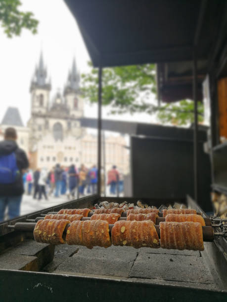 Traditional czech bakery baked on the street