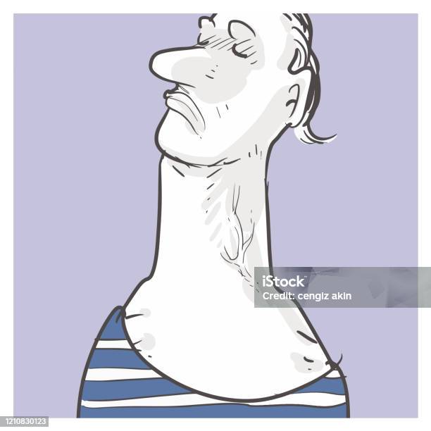 Young Man Proud Pose Facial Expression Cartoon Style Vector Illustration  Stock Illustration - Download Image Now - iStock
