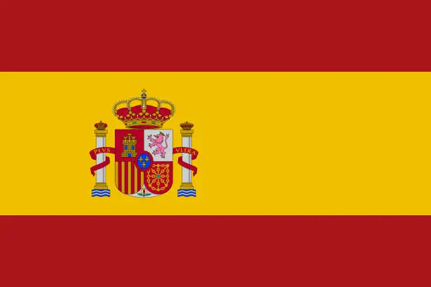 Vector illustration of Flag of Spain