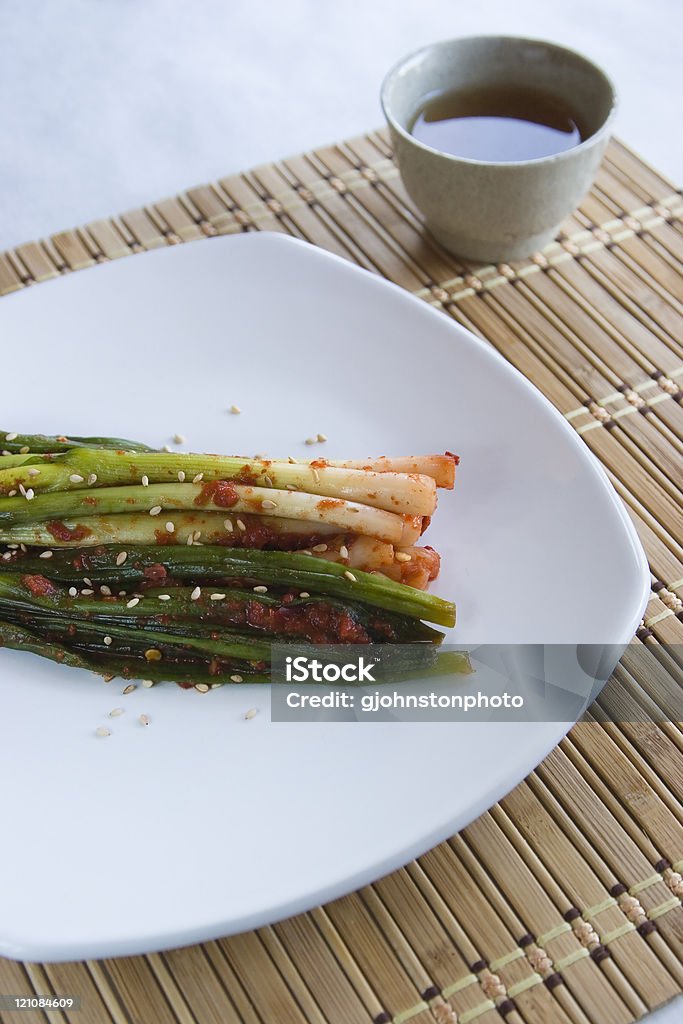 Primer plano de una parte de platos coreanos. - Foto de stock de Alimento libre de derechos