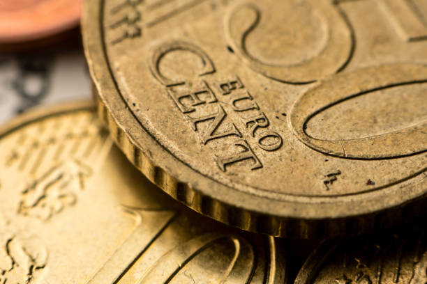 유로 동전 - european union coin one euro coin one euro cent coin 뉴스 사진 이미지