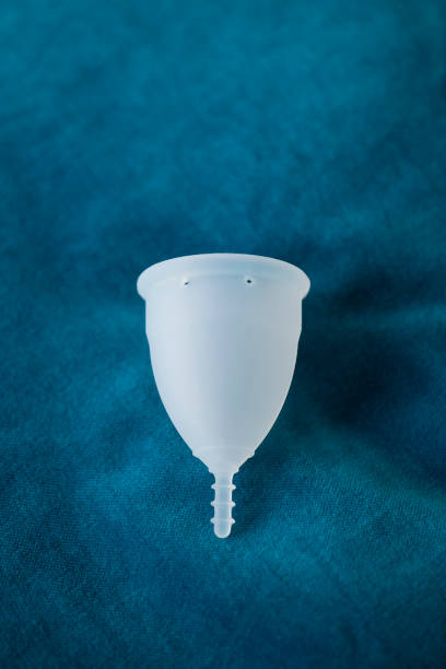 Close up of menstrual cup stock photo