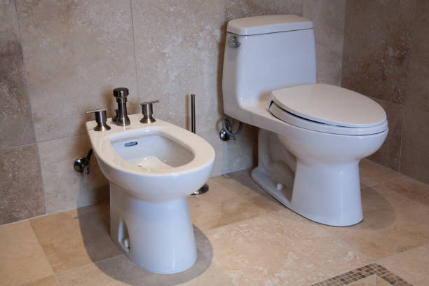 istock Private house Interior of modern luxury bathroom 1210855663