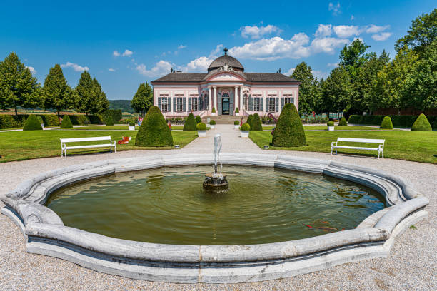 istock Pavilion in Melk Abbey Garden 1210858328
