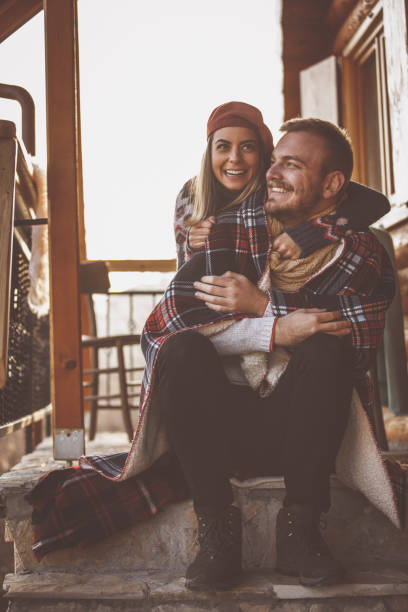 istock Relaxing time for young couple during winter 1210862551