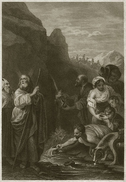 istock Moses and the water from the rock of Horeb 121086415