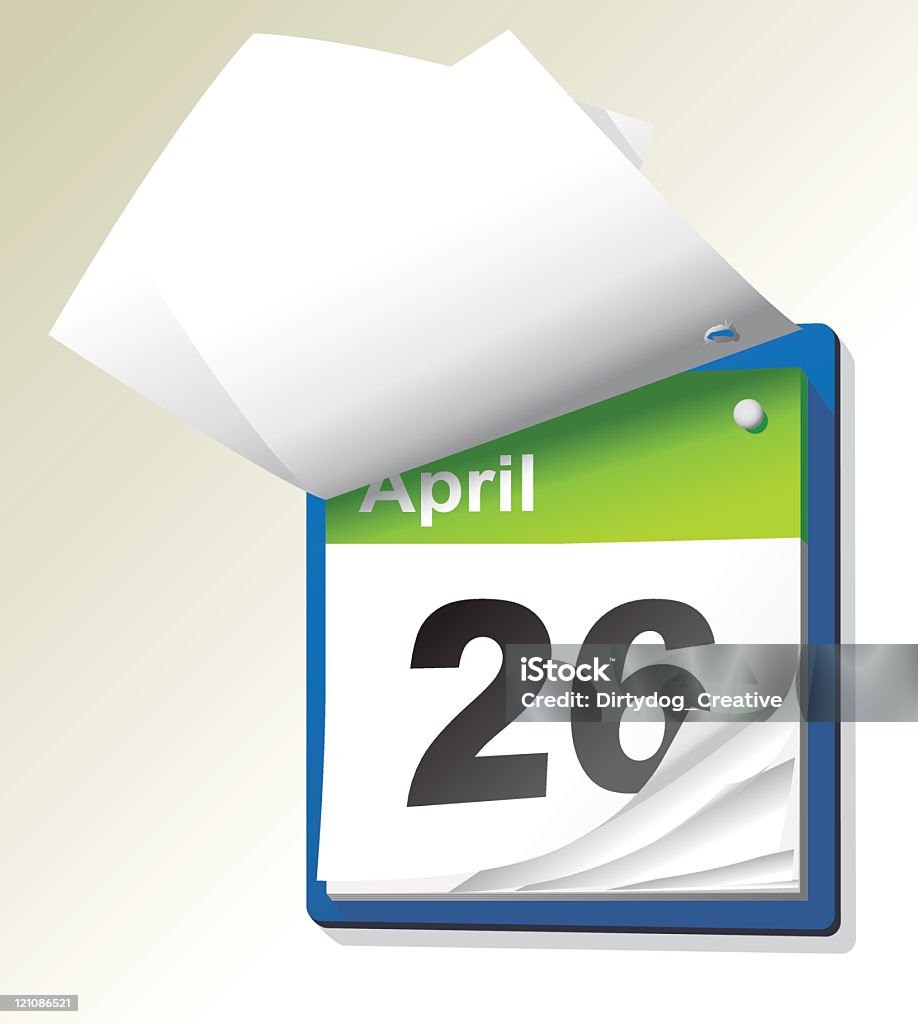Calendario a strappo - arte vettoriale royalty-free di Calendario