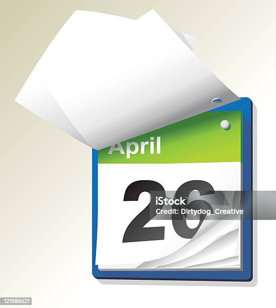 Calendario A Strappo - Immagini vettoriali stock e altre immagini di Calendario - Calendario, Pagina, Raggomitolato