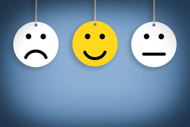 istock Customer Satisfaction Concepts Drawing on Cardboard on Blue Background 1210869102