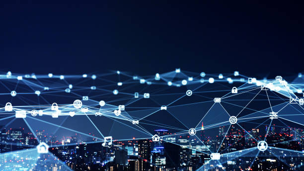 istock Smart city and communication network concept. 5G. LPWA (Low Power Wide Area). Wireless communication. 1210883459