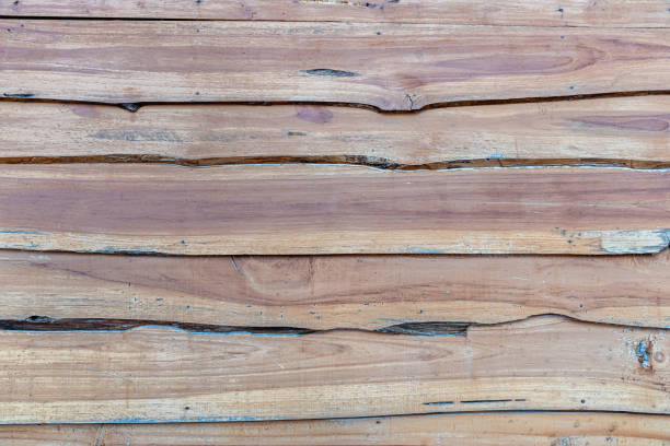 istock Old light  color wood wall for seamless wood background and texture. 1210887043
