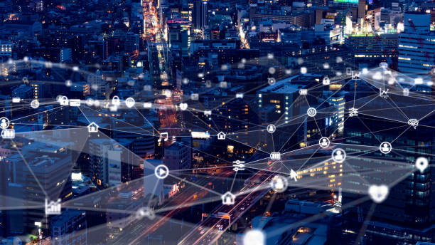 istock Smart city and communication network concept. 5G. LPWA (Low Power Wide Area). Wireless communication. 1210887827