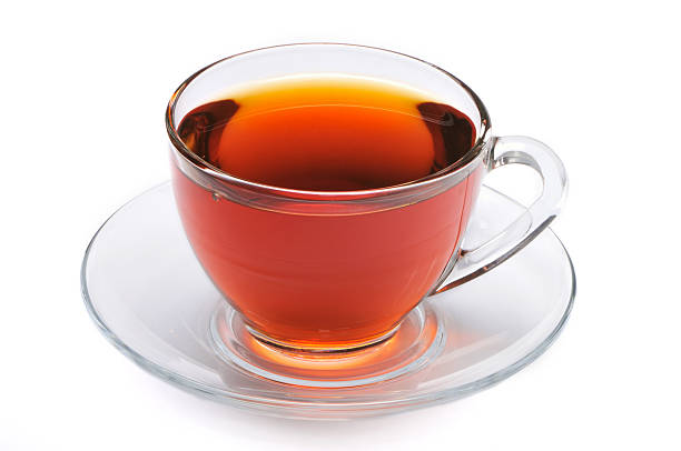 cup of tea on a white background stock photo