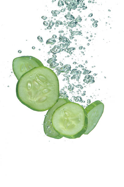 istock Segments of cucumber in water 121088883