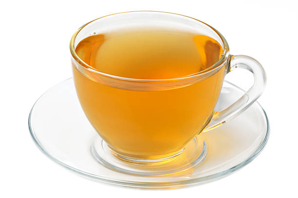 istock Cup of green tea on a white background 121088923