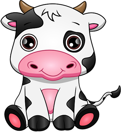 Cute Cow Cartoon Stock Illustration - Download Image Now - Agriculture,  Animal, Art - iStock