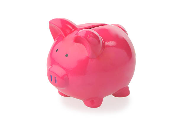 istock Piggy bank on a white background 121089047