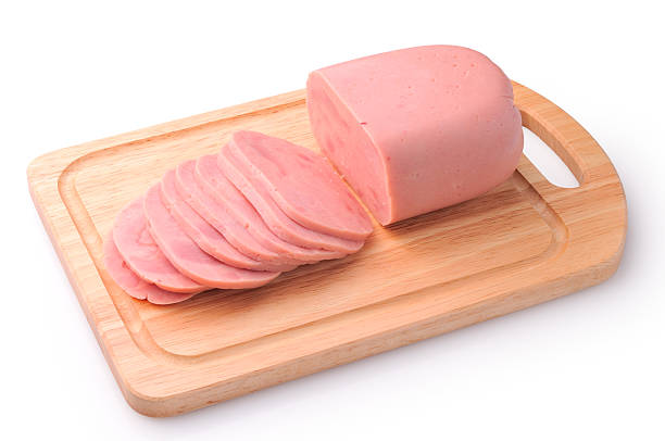 Ham on a board stock photo