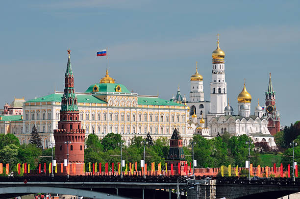 The Kremlin located in Moscow, Russia stock photo