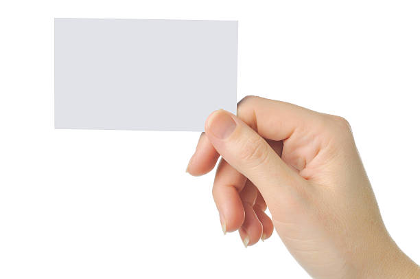 istock Woman's hand takes a business card 121089555