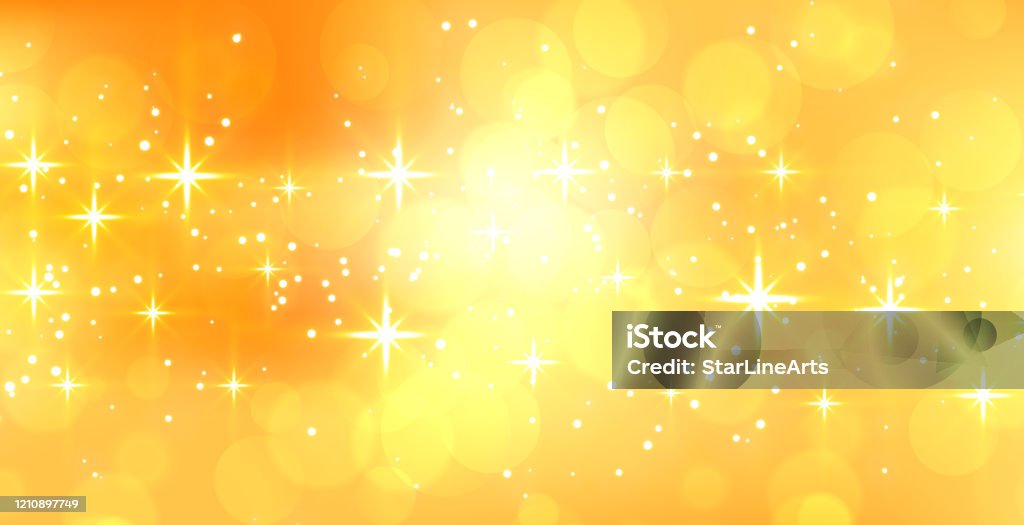 Abstract Sparkling Yellow Banner With Text Space Stock Illustration -  Download Image Now - Yellow, Abstract, Beauty - iStock