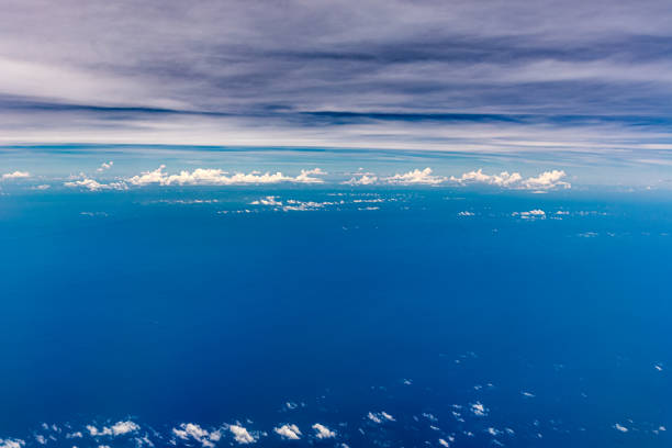 istock Skyline View above the Clouds from airplane 1210898498