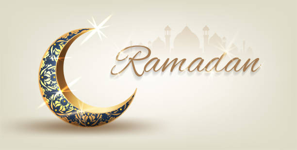 istock Ramadan Kareem with crescent moon gold luxurious crescent,template islamic ornate  element for greeting card,Vector 3D style 1210904887