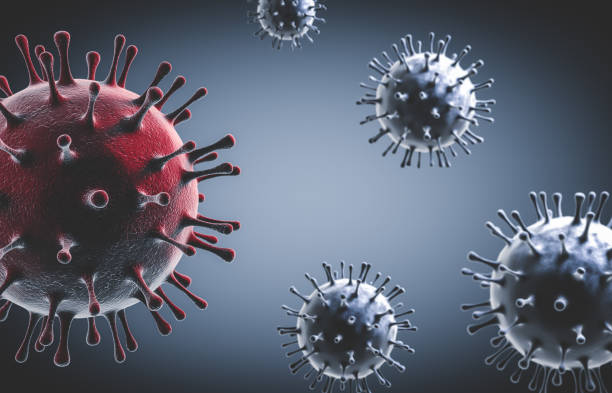istock Microscope virus close up. China pathogen respiratory Corona Virus 2020. 1210904972