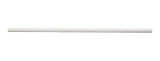 istock Biodegradable eco friendly white paper drinking straw isolated on white background 1210912223