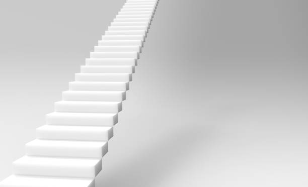 istock 3d rendering of stair to upside isolated 1210917463