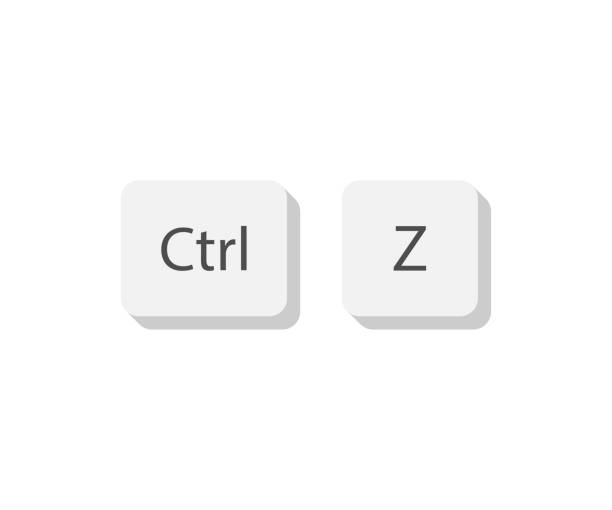 ilustrações de stock, clip art, desenhos animados e ícones de ctrl z keyboard keys. button on flat style. isolated vector - letter z